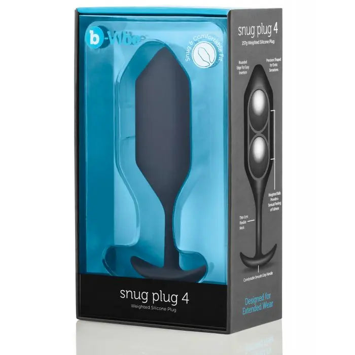 SNUG PLUG 4 | BLACK Weighted Anal Sex Toy Butt Plug  Anal