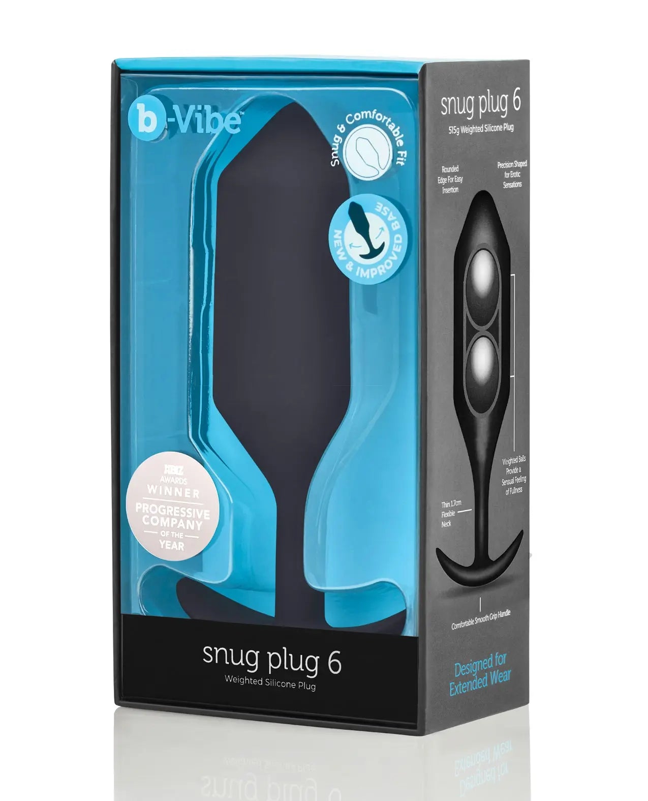 SNUG PLUG 6 | BLACK Weighted Butt Plug Anal Sex Toy  Anal
