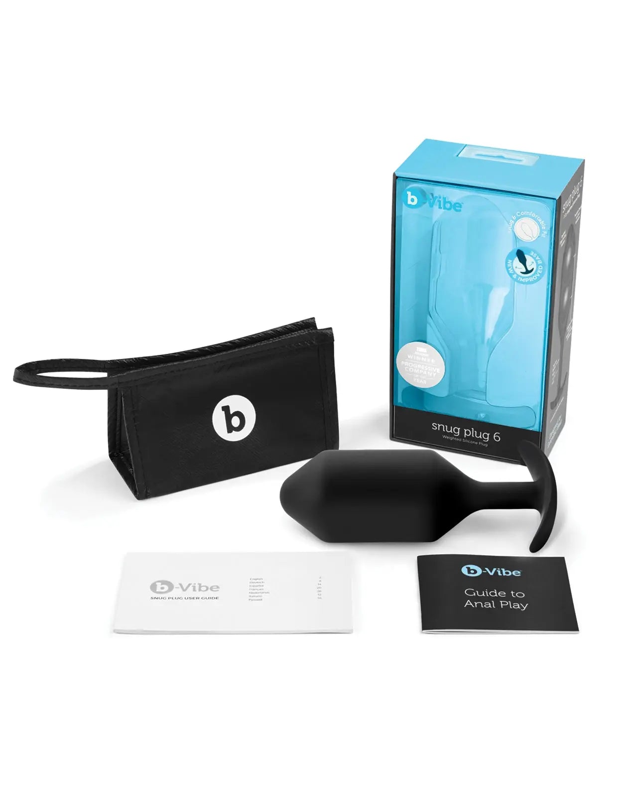 SNUG PLUG 6 | BLACK Weighted Butt Plug Anal Sex Toy  Anal