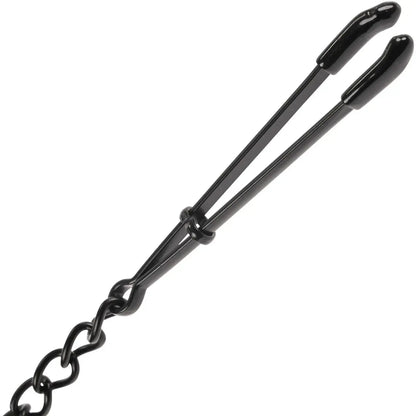 Saffron BDSM Collar Attached Nipple Clamp to Clit Clamp Set  Nipple and Clit Toys