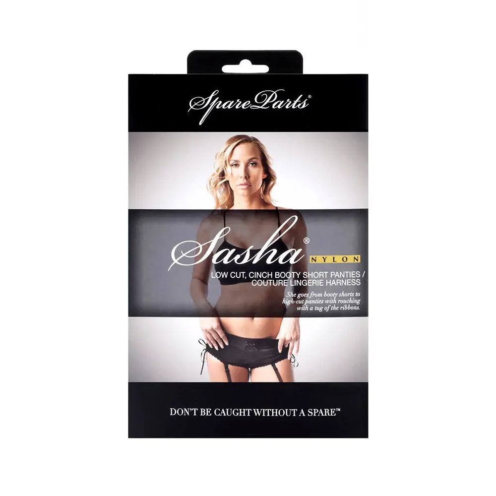Sasha Cinch Booty Short Strap-on Harness Red Plus Size S  Strap-on Shorts