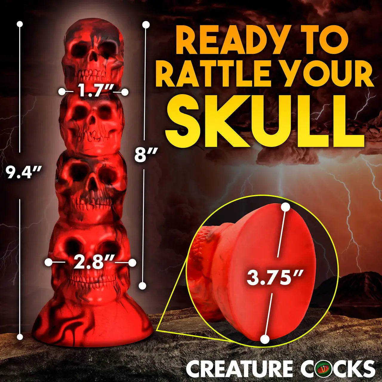 Satanic Dildo Sex Toy Demon Dildo Skull Sex Toy Doom Silicone Dildo  Fantasy Dildos