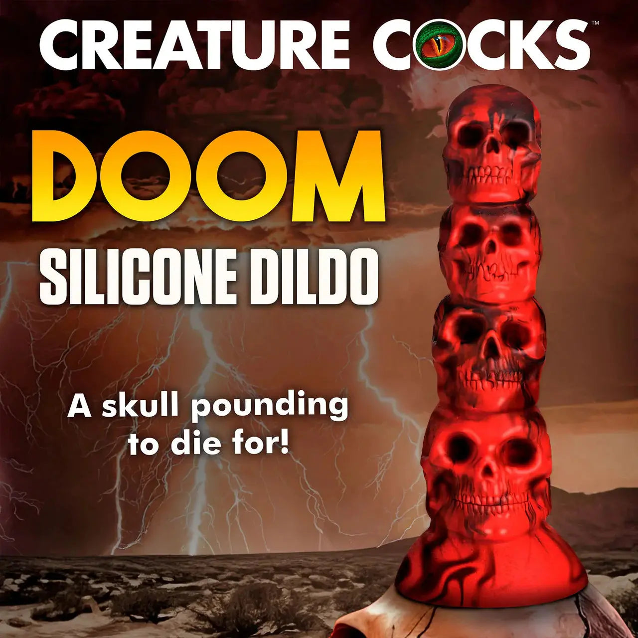 Satanic Dildo Sex Toy Demon Dildo Skull Sex Toy Doom Silicone Dildo  Fantasy Dildos