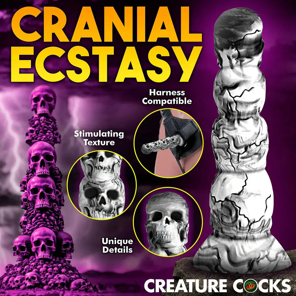 Satanic Dildo Sex Toy Skull Tower of Doom Silicone Dildo - Bound By Desire