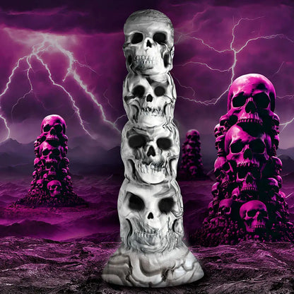 Satanic Dildo Sex Toy Skull Tower of Doom Silicone Dildo - Bound By Desire