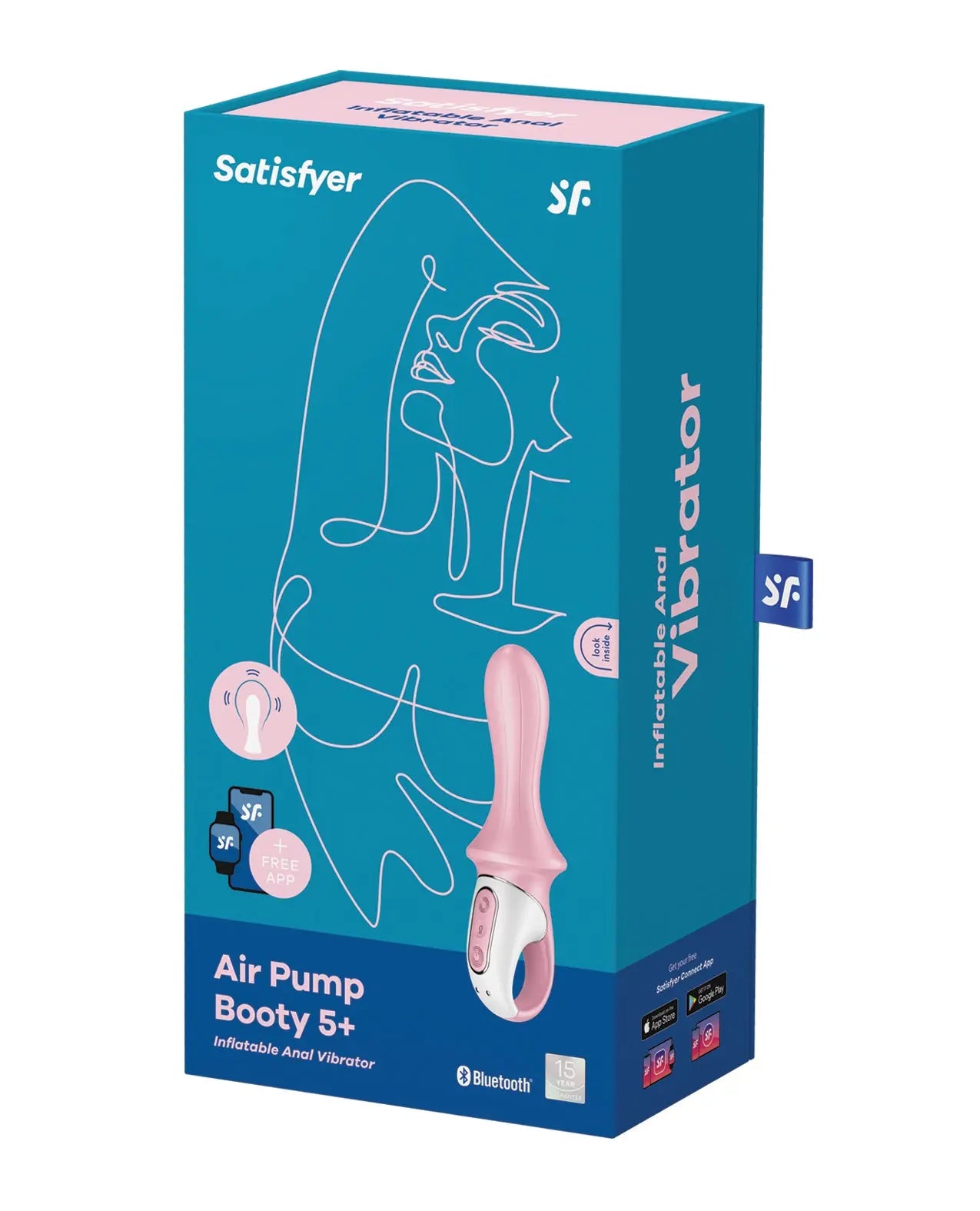 Satisfyer Air Pump Booty 5+ Inflatable Anal Vibrator Inflatable Butt Plug  Anal