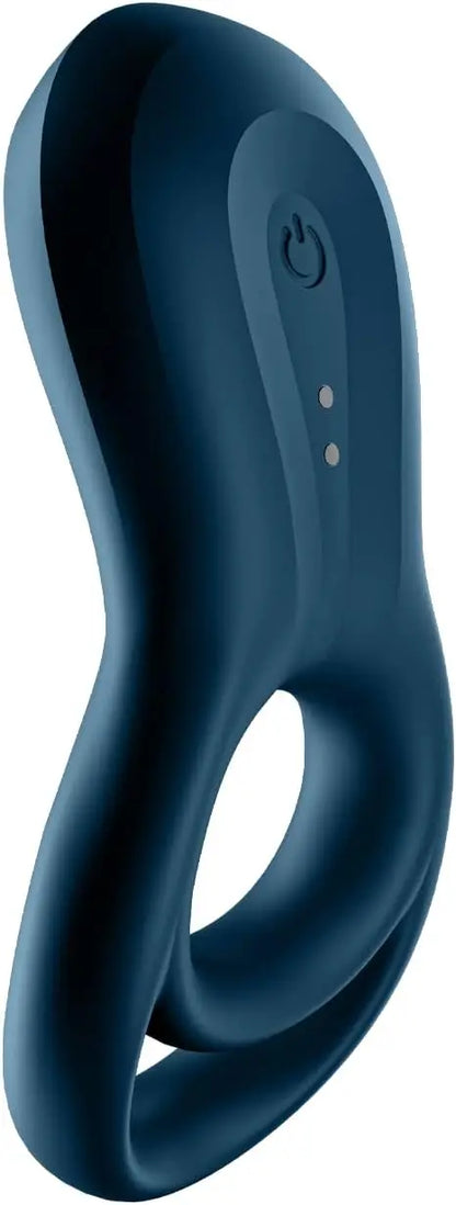 Satisfyer Bluetooth Vibrating Cock Ring Sex Toy Epic Duo Dark Blue  Vibrating Cock Ring