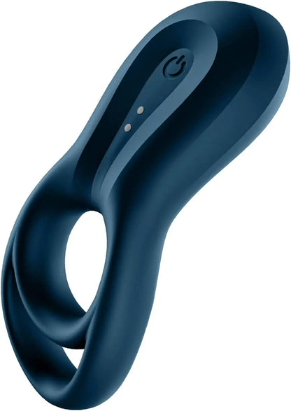 Satisfyer Bluetooth Vibrating Cock Ring Sex Toy Epic Duo Dark Blue  Vibrating Cock Ring