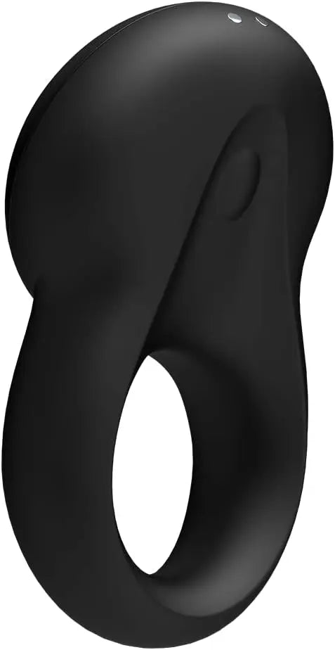 Satisfyer Bluetooth Vibrating Cock Ring Sex Toy Signet Ring - Black  Vibrating Cock Ring