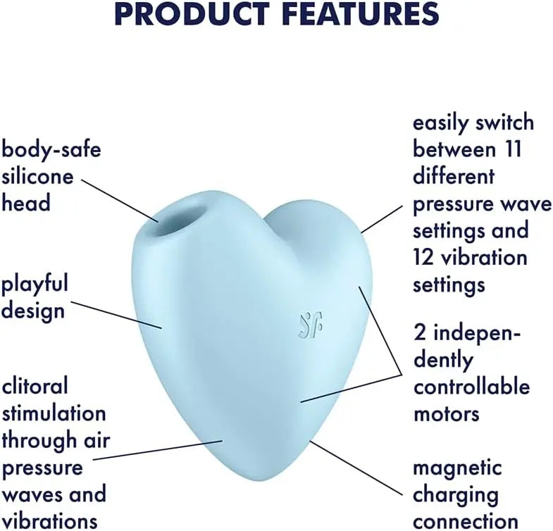 Satisfyer Cutie Heart - Blue Heart Sex Toy Vibrator  Vibrators