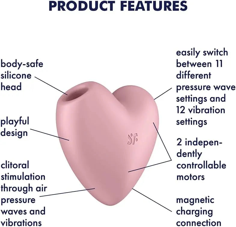 Satisfyer Cutie Heart - Pink Heart Vibrator Sex Toy  Vibrators