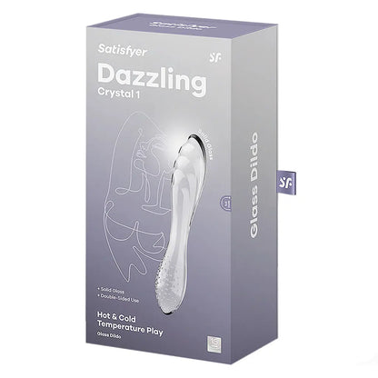 Satisfyer Dazzling Crystal - Transparent Glass Anal Dildo  Glass Dildo