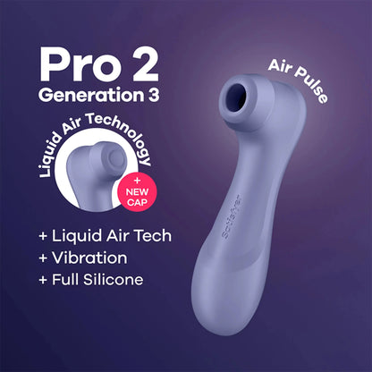 Satisfyer Pro 2 Generation 3 - Lilac Suction Vibrator Sex Toy  Suction Vibrators