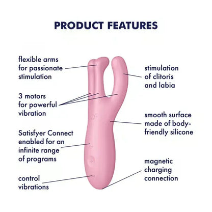Satisfyer Threesome 4 Bluetooth Vibrator Sex Toy  Vibrators