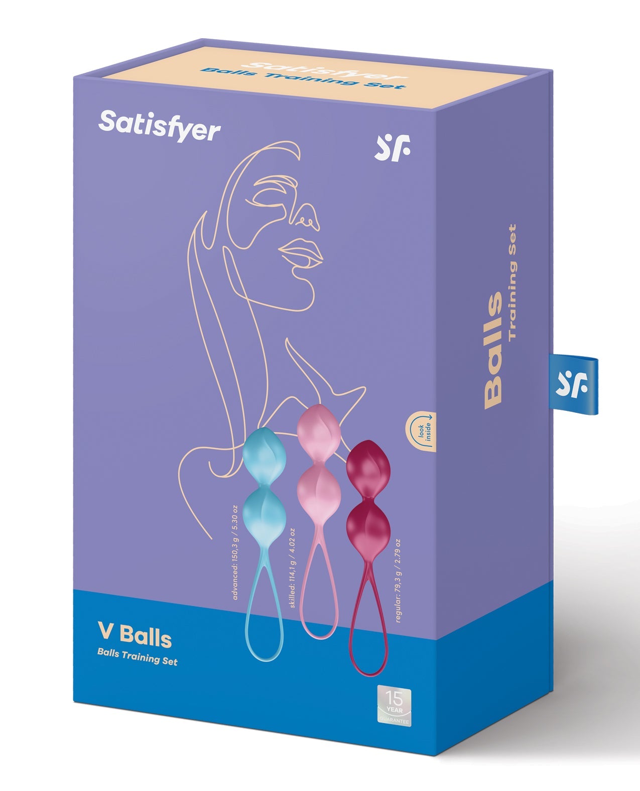 Satisfyer V Balls 3 Piece Kegel Training Set Orgasm Training Kegel Exercise Pelvic Floor  Kegel Exercise