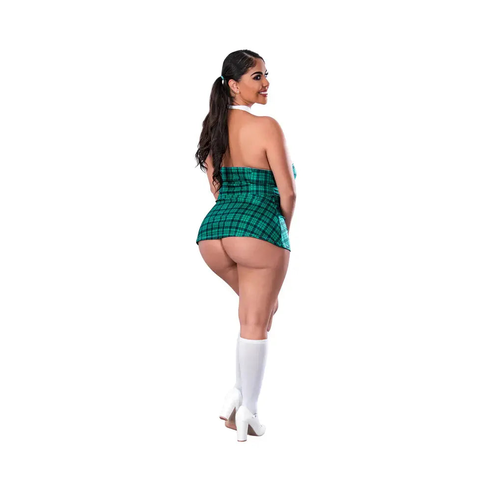 School Girl Dress Up Homeroom Hottie Costume Teal Queen Size  Lingerie - Costumes