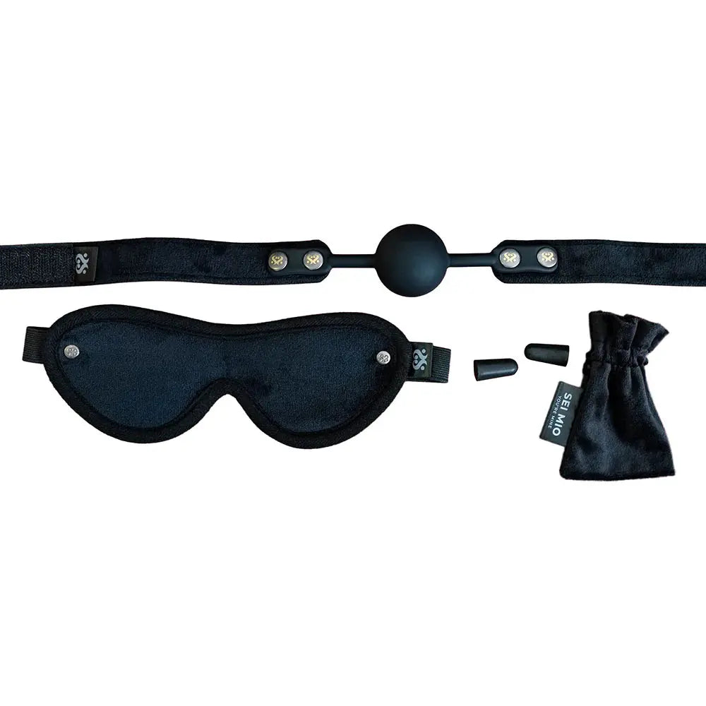 Sensory Deprivation BDSM Set Sensory Surrender Blindfold, Gag and Earplug Kit  Sensory Toys
