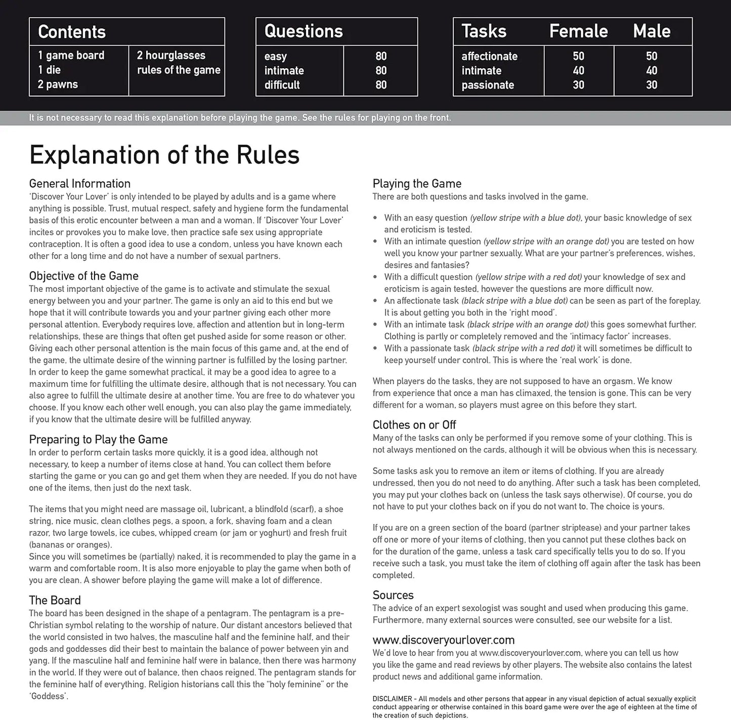 Sex Game for Couples Tease and Please Discover Your Lover Classic Edition  Games