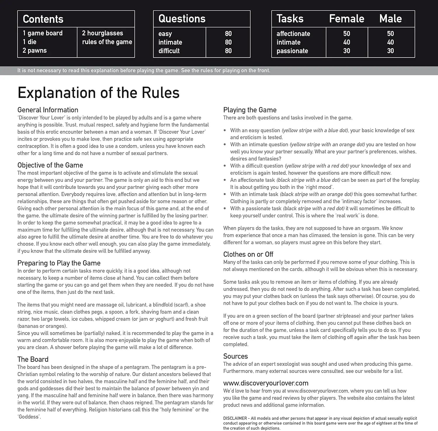 Sex Game for Couples Tease and Please Discover Your Lover Classic Edition  Games