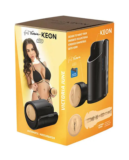 Sex Toy for Men FeelVictoria Stroker + Keon Automatic Stroker Combo Set  For Him