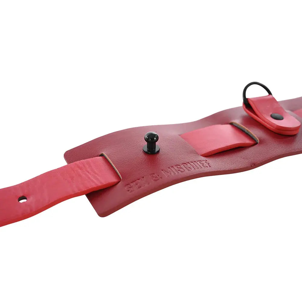 Sex and Mischief Bondage Belt with Restraints Exs and Ohs Bound and Belted  Fetish - Cuffs & Restraints