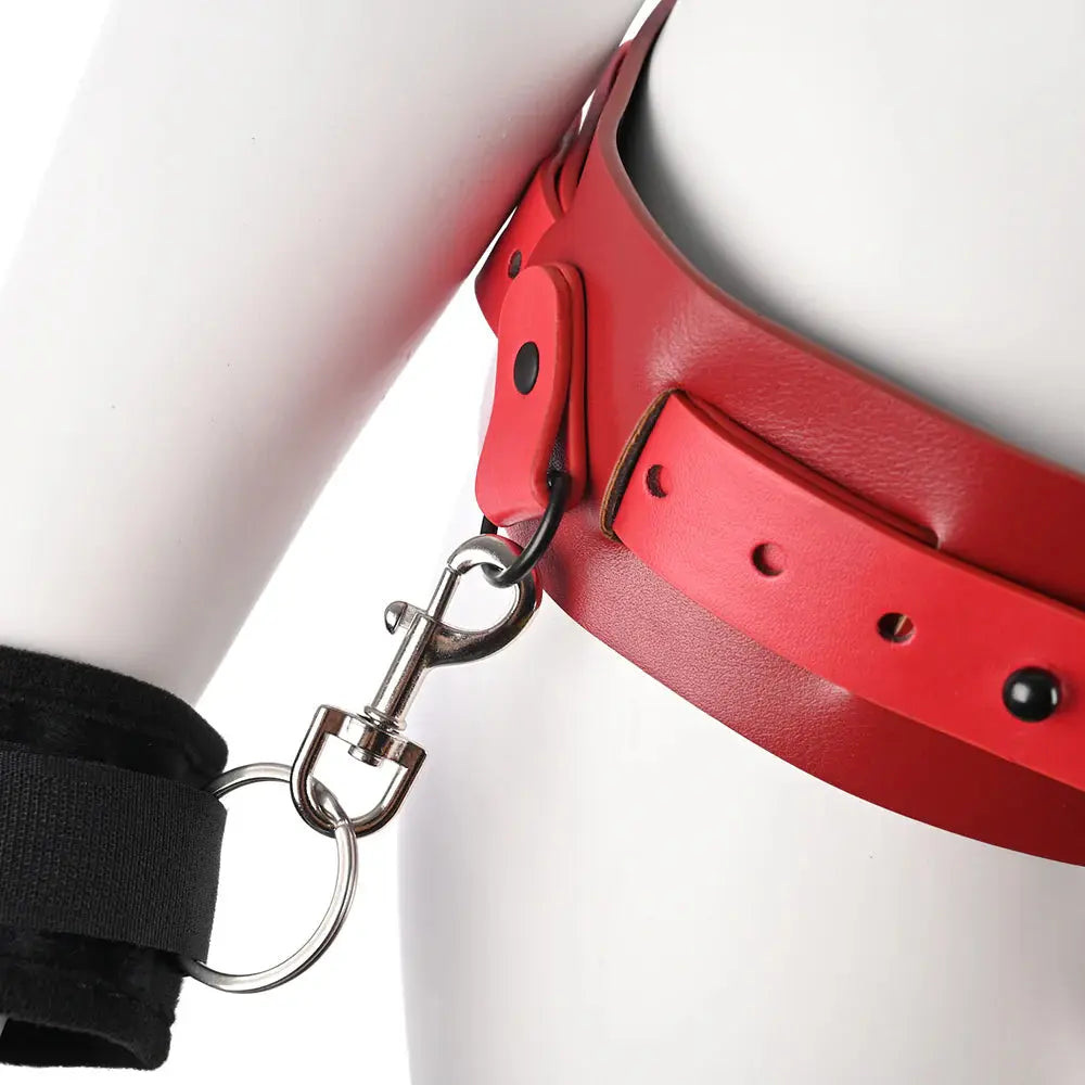 Sex and Mischief Bondage Belt with Restraints Exs and Ohs Bound and Belted  Fetish - Cuffs & Restraints