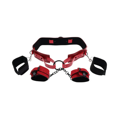 Sex and Mischief Bondage Belt with Restraints Exs and Ohs Bound and Belted  Fetish - Cuffs & Restraints