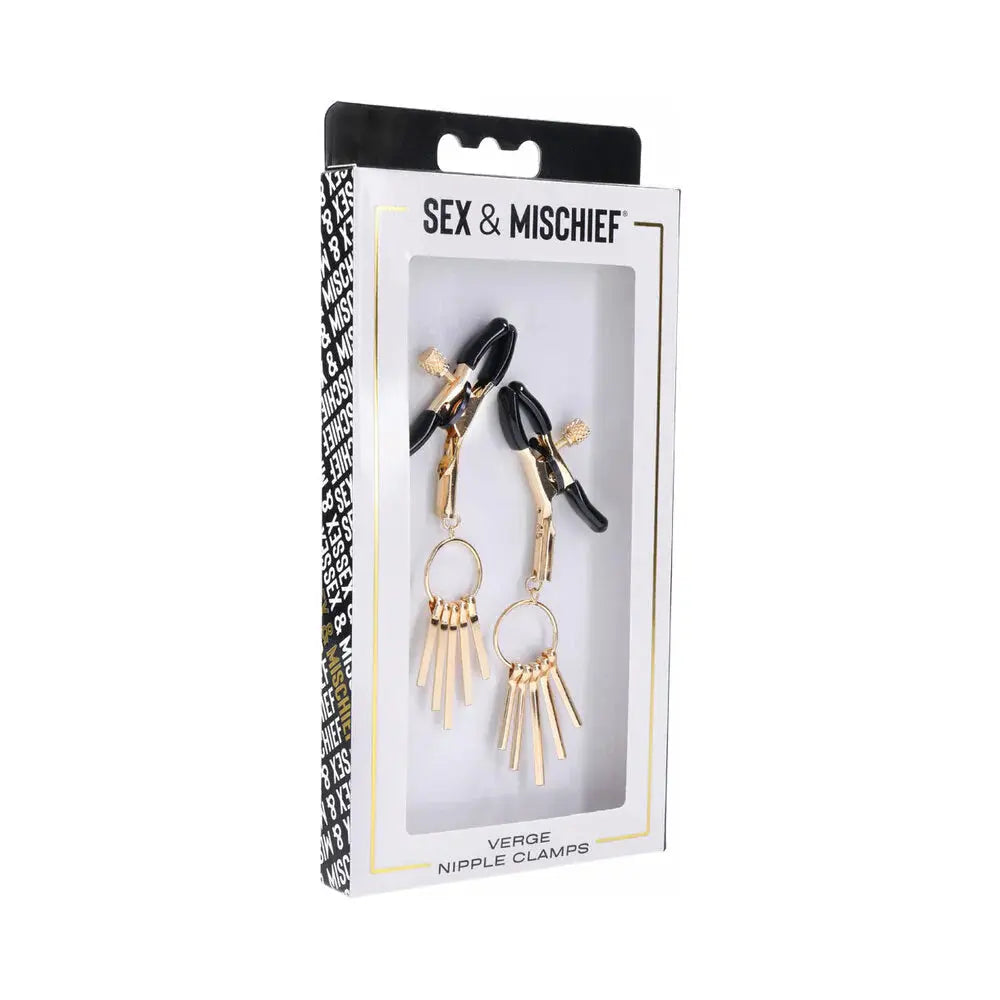 Sex and Mischief Verge Tassle Nipple Clamps  Fetish - Nipple Clips Clamps & Suckers
