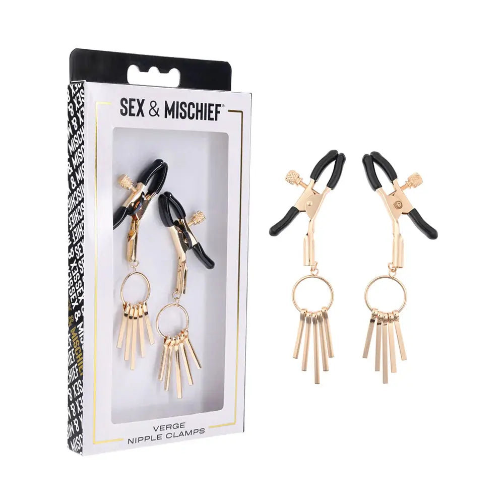 Sex and Mischief Verge Tassle Nipple Clamps  Fetish - Nipple Clips Clamps & Suckers