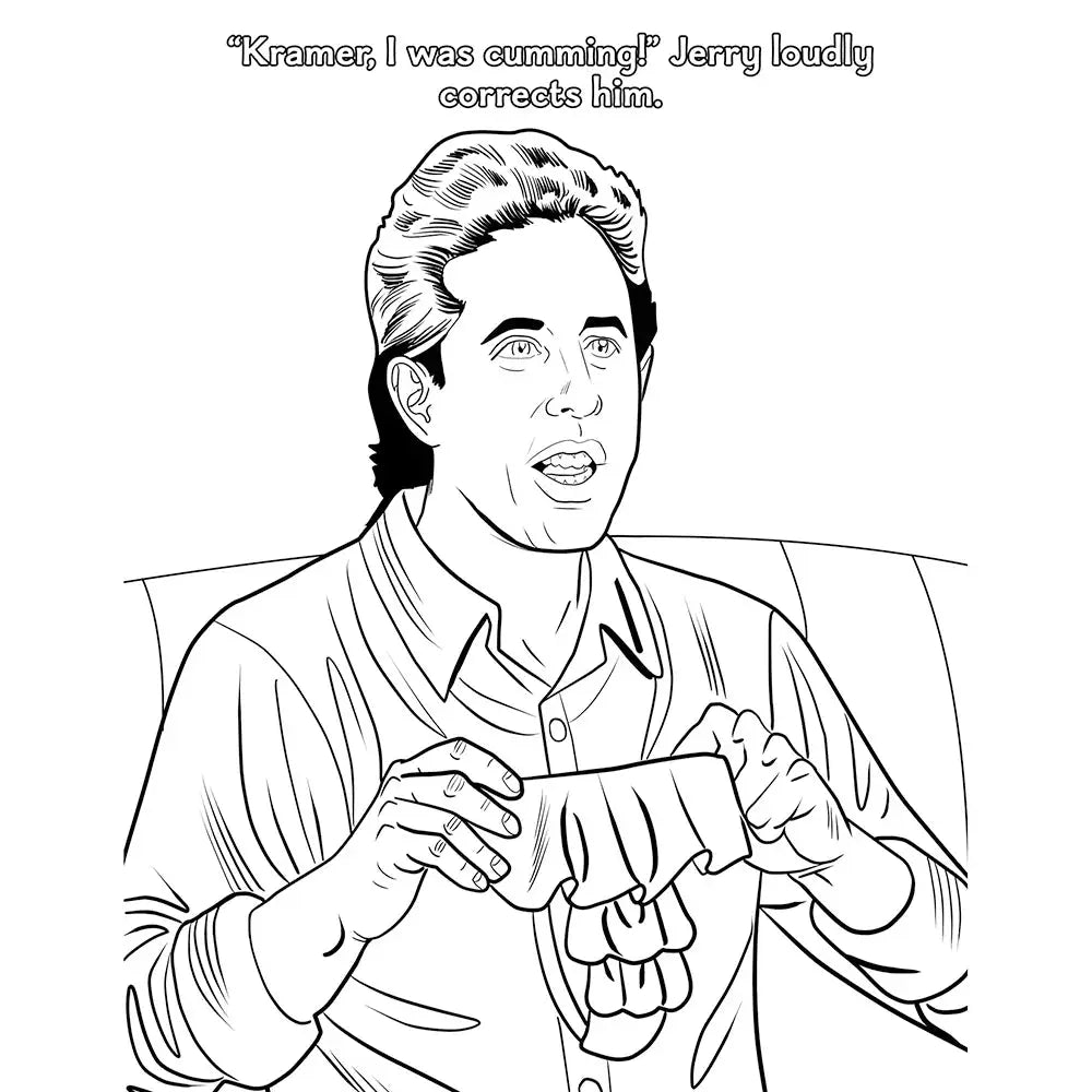 Sexfeld Porn Parody Coloring Book - Adult Gag Gift  Games - Adult Party Games