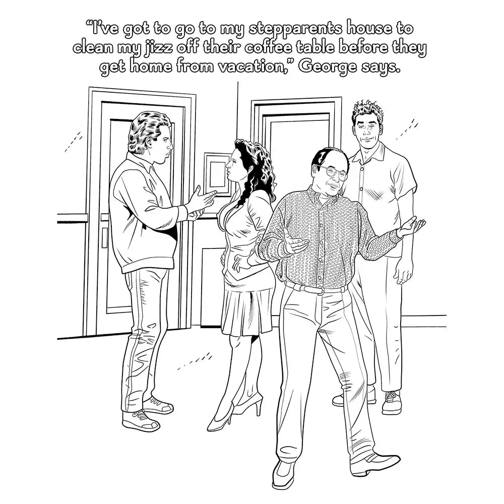 Sexfeld Porn Parody Coloring Book - Adult Gag Gift  Games - Adult Party Games