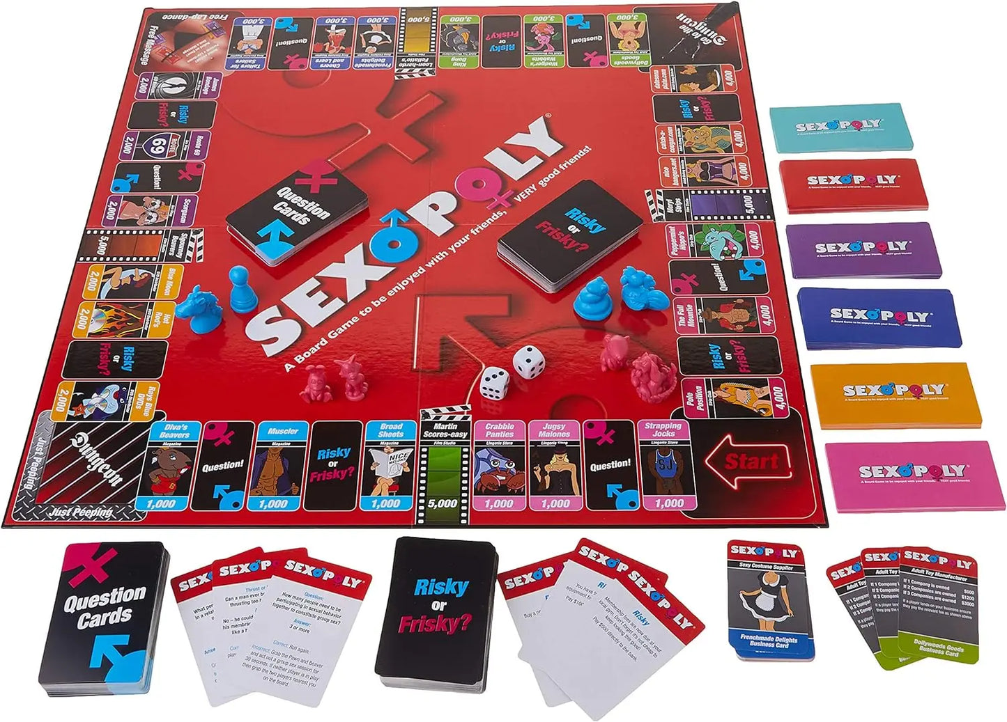 Sexopoly Adult Board Game - Risky or Frisky Party Game for Adults  Games