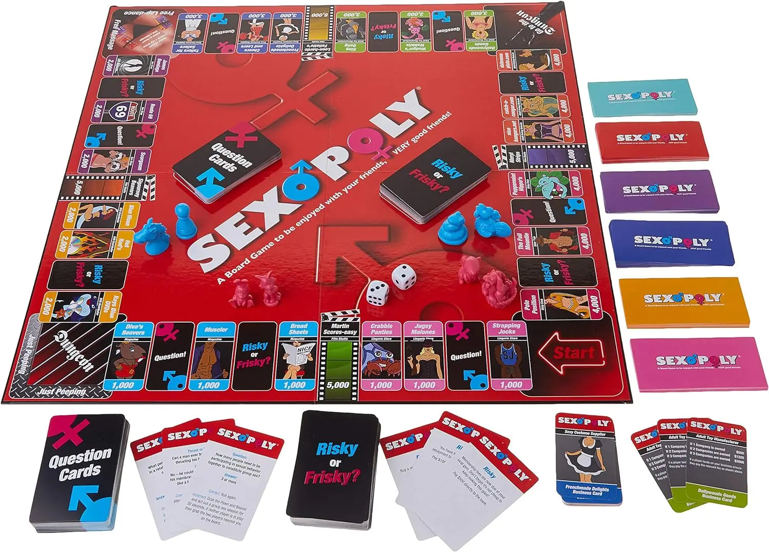 Sexopoly Adult Board Game - Risky or Frisky Party Game for Adults  Games