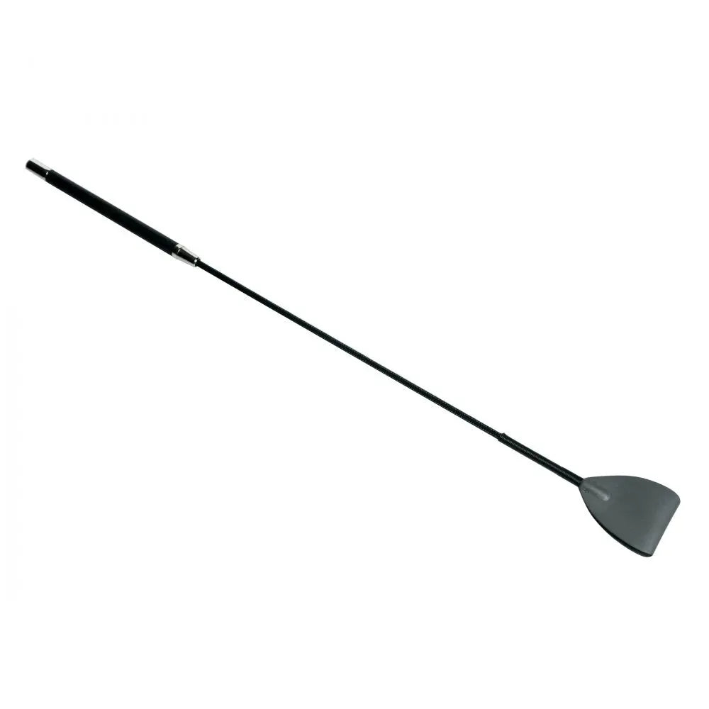 Shadow Grey BDSM Leather Riding Crop  Impact Play