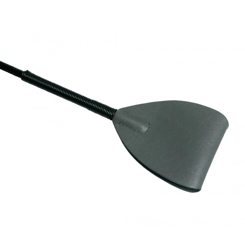 Shadow Grey BDSM Leather Riding Crop  Impact Play