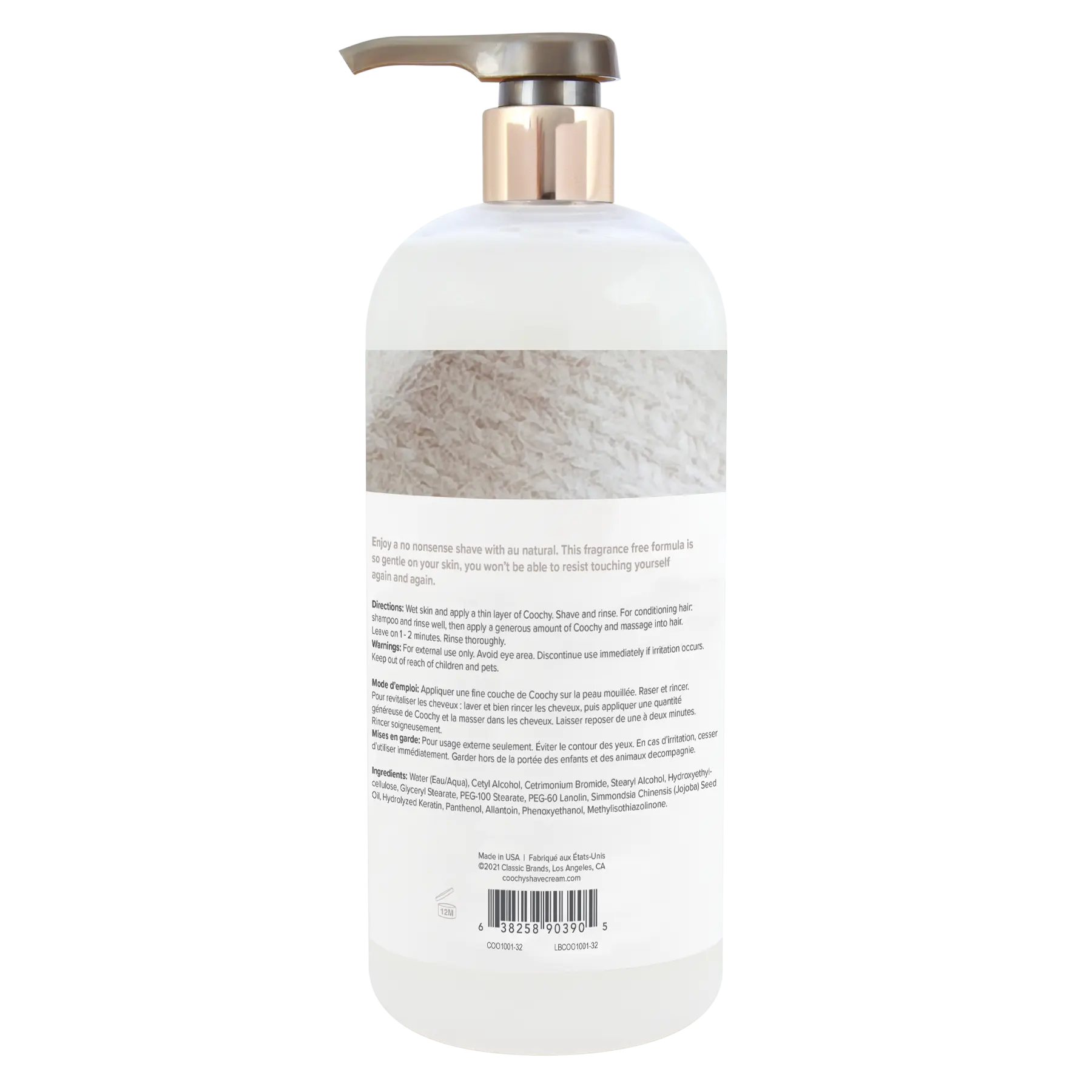 Shave Cream - Au Natural 32oz | 946mL  Lubes, Lotions and Accessories
