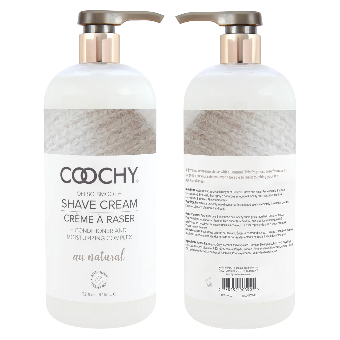 Shave Cream - Au Natural 32oz | 946mL  Lubes, Lotions and Accessories