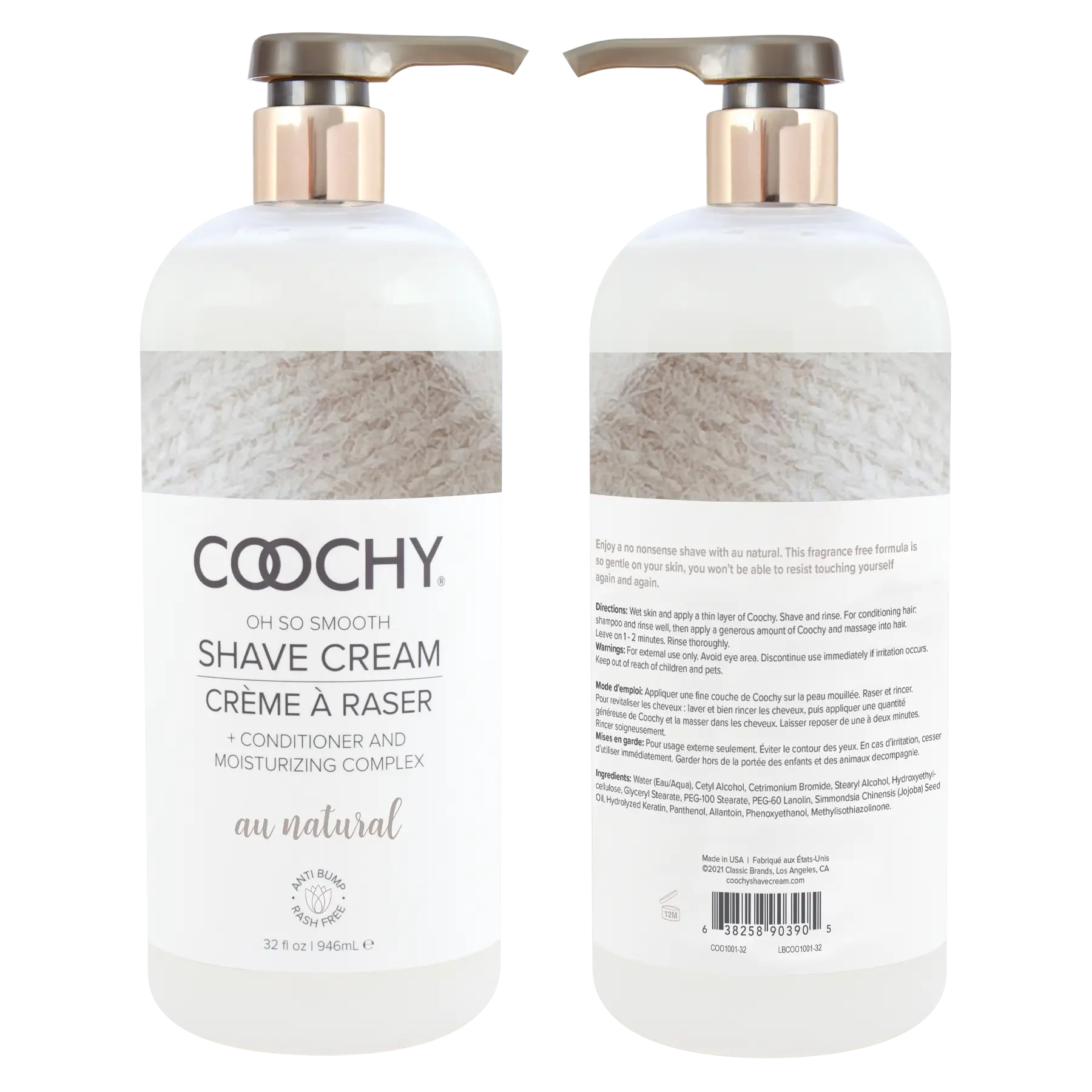 Shave Cream - Au Natural 32oz | 946mL  Lubes, Lotions and Accessories