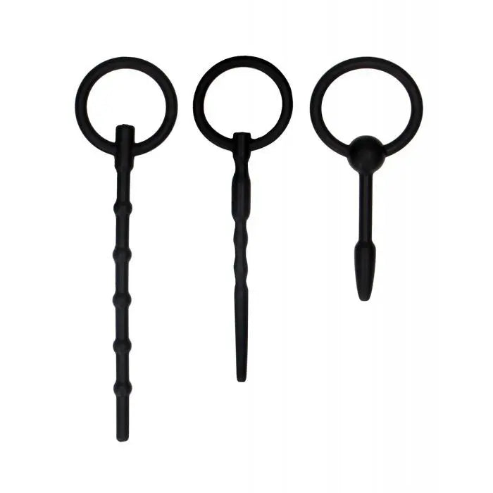 Shots Ouch Urethral Sounding Plug Set - Black  Medical