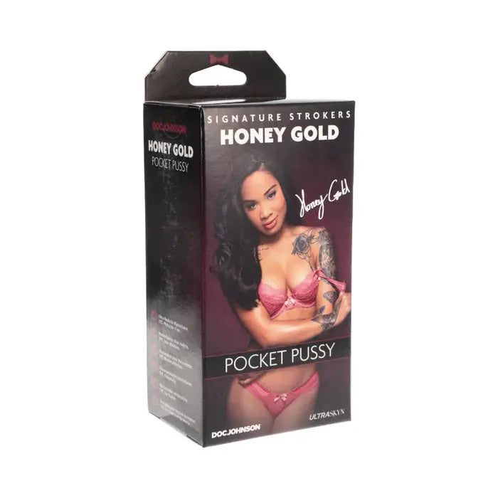 Signature Strokers - Honey Gold - ULTRASKYN Pocket Pussy Caramel  Manual Stroker