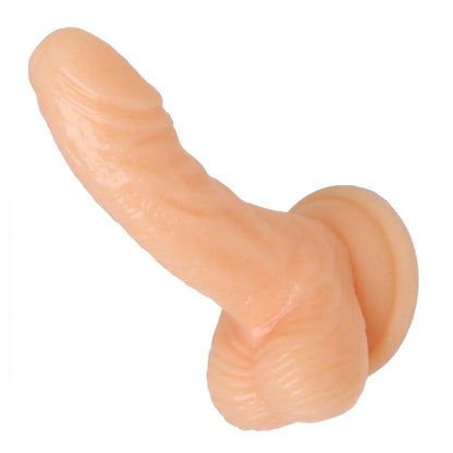 Silicone 4 Inch Realistic Suction Cup Mini Dildo - Flesh  Suction Cup Dildos