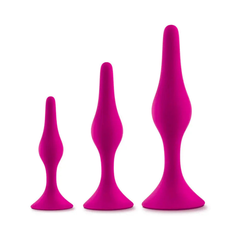 Silicone Beginner Anal Plug Kit Pink Anal Training Set  Anal Training