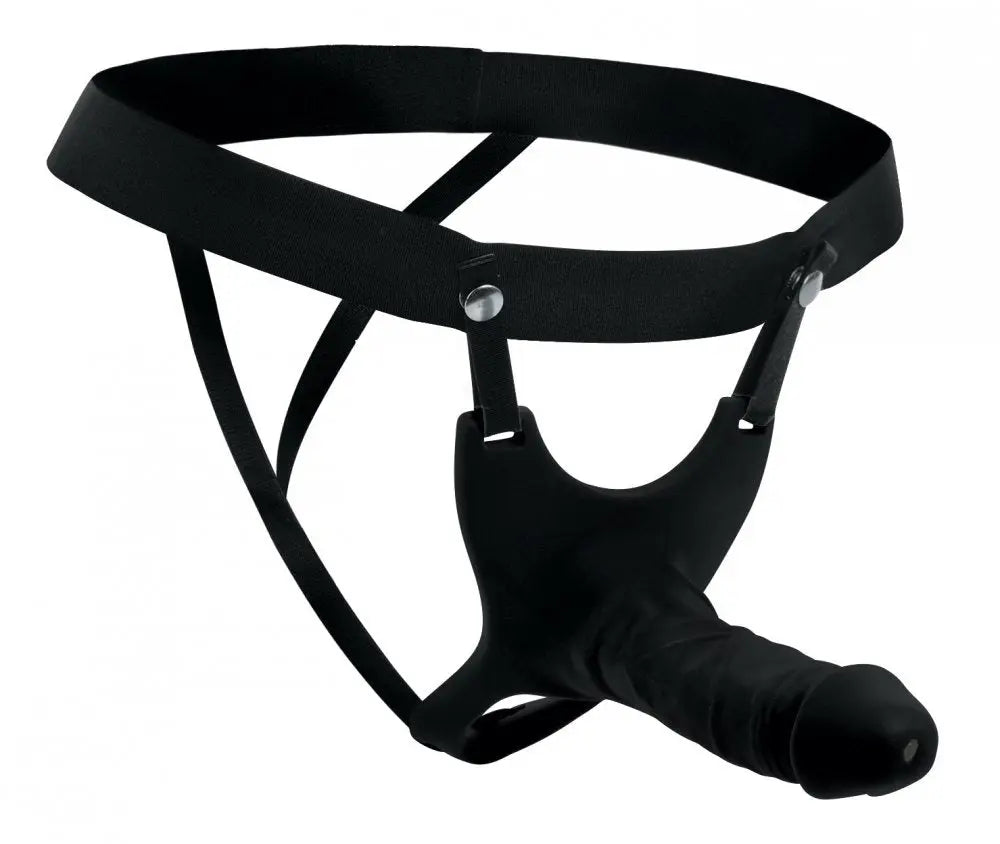 Silicone Dildo Hollow Strap-on - Black Penis Sheath  Penis Extenders and Sleeves
