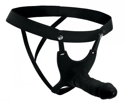 Silicone Dildo Hollow Strap-on - Black Penis Sheath  Penis Extenders and Sleeves