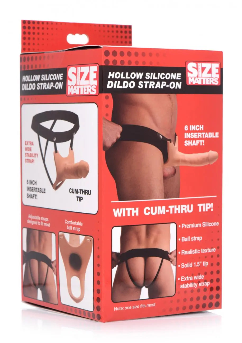 Silicone Dildo Hollow Strap-on - Penis Extender with Harness  Penis Extenders and Sleeves