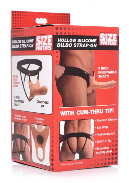 Silicone Dildo Hollow Strap-on - Penis Extender with Harness  Penis Extenders and Sleeves