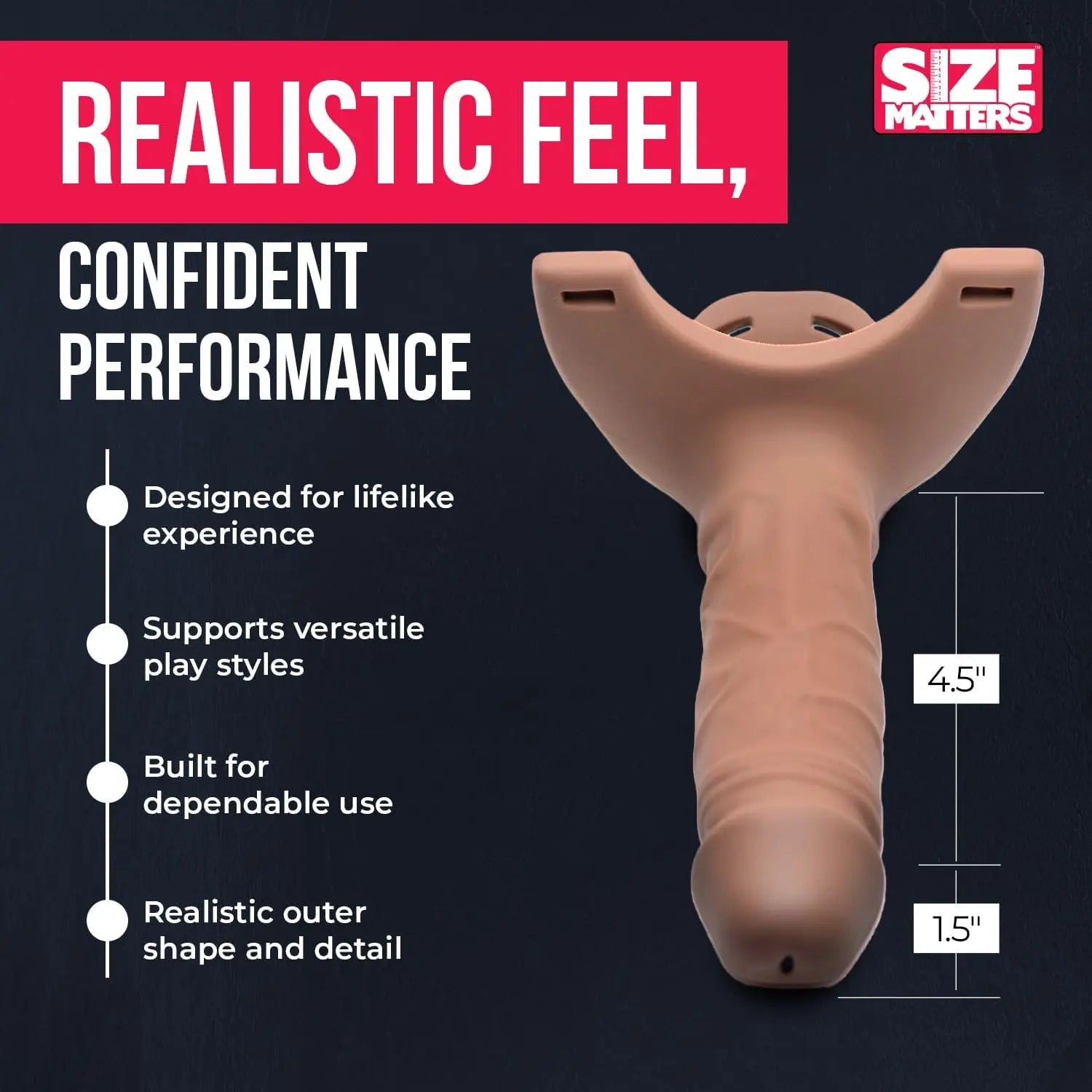 Silicone Dildo Hollow Strap-on - Penis Extender with Harness  Penis Extenders and Sleeves