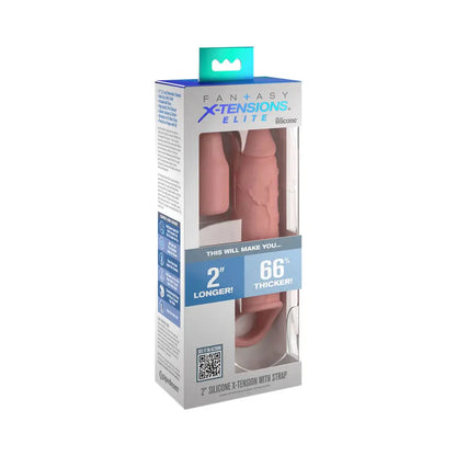 Silicone Penis Extender Fantasy X-tensions Elite 6 in. Extension with Strap  Penis Extenders and Sleeves