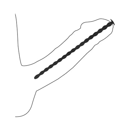 Silicone Urethral Sound Kit - Urethral Sounding Advanced Silicone Spiral Screw Plug Set Black  Urethral Sound