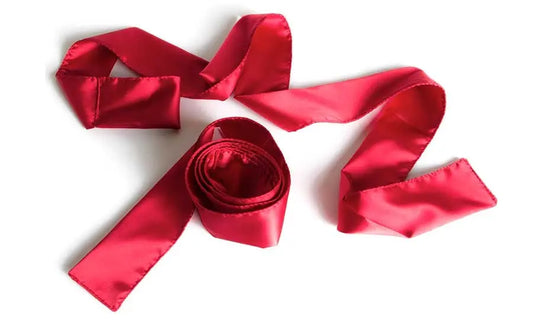 Silky Tie-ups Red Satin  BDSM